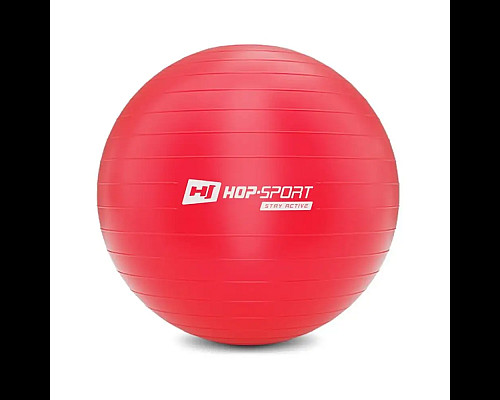 Фітбол Hop-Sport 65 см червоний + насос