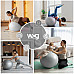 М'яч для фітнесу WCG 75 Anti-Burst 250 кг сірий + насос