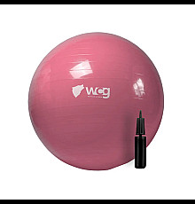 М'яч для фітнесу WCG 65 Anti-Burst 250 кг персиковий + насос