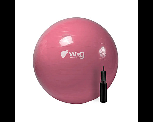 М'яч для фітнесу WCG 65 Anti-Burst 250 кг персиковий + насос