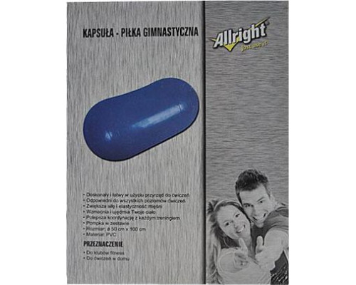 Гімнастичний м'яч Allright Kapsuła 50cm - капсула/синій Гімнастичний м'яч Allright Kapsuła 50cm - капсула/синій