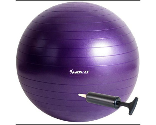 Гімнастичний м'яч з насосом MXSTP 75 cm MOVIT - фіолетовий