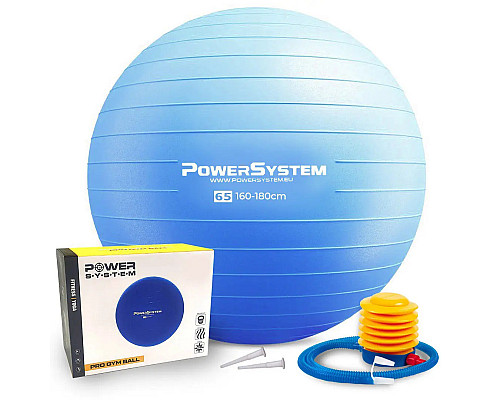 Гімнастичний м'яч для фітнесу Power System PS-4012 65 см, синій