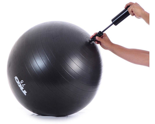 Гімнастичний м'яч TKO Fitness 75cm (122FBP-BK-75) - чорний Гімнастичний м'яч TKO Fitness 75cm (122FBP-BK-75) - чорний