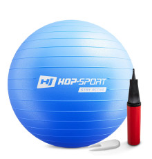Фітбол Hop-Sport 65 см синій + насос 2020