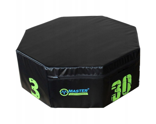 Пліометричний бокс  MASTER 30 см, чорно-зелений