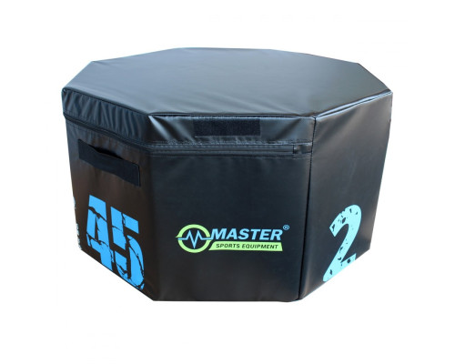 Пліометричний бокс MASTER 45 см, чорно-синій