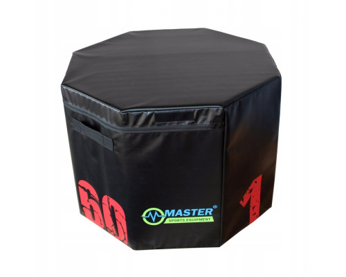 Пліометричний бокс MASTER 60 см, чорно-червоний