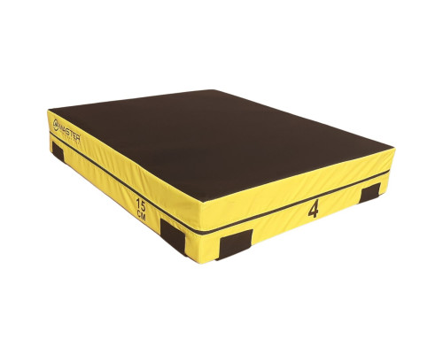 Пліометричний бокс MASTER Soft 90 x 75 x 15 см, чорно-жовтий