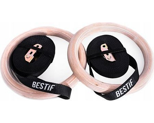 Дерев'яні кільця для кросфіту Bestif (BKG02)