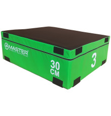 Пліометричний бокс MASTER Plyo Box Soft, чорно-зелений