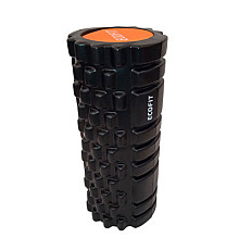 Ролик для йоги Ecofit MDF028, чорно-помаранчевий