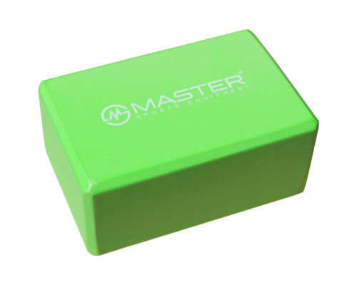 Блок для йоги MASTER Green 23 x 15 x 10 см