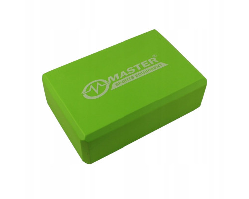 Блок для йоги MASTER Green 23 x 15 x 7,5 см