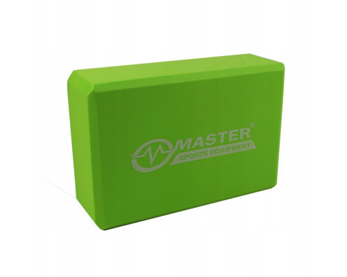 Блок для йоги MASTER Green 23 x 15 x 7,5 см