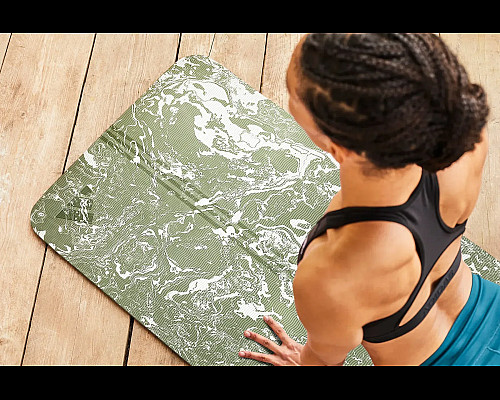 Килимок для йоги Adidas Camo Yoga Matte 5 мм, зелений