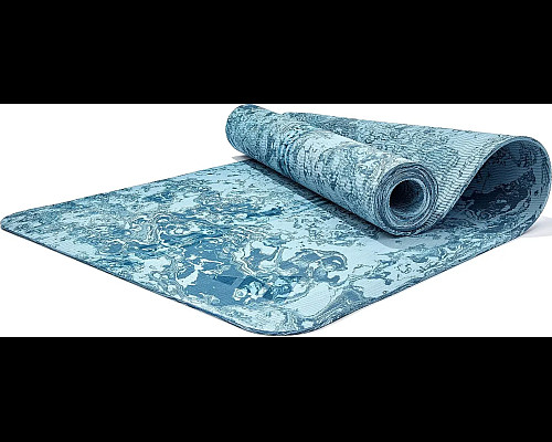 Килимок для йоги Adidas Camo Yoga Matte 5 мм, блакитний