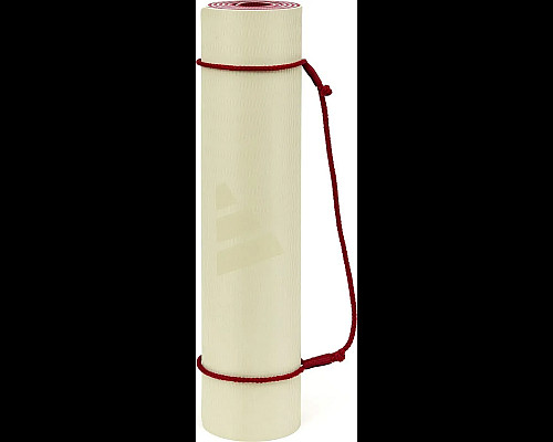 Килимок для йоги Adidas Double Sided Yoga Mat 6 мм, біло-рожевий