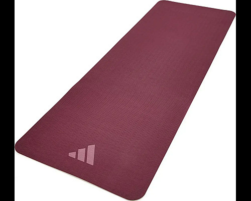 Килимок для йоги Adidas Double Sided Yoga Mat 6 мм, біло-рожевий
