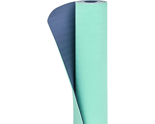Двосторонній килимок для йоги Adidas Double Sided 176 х 61 х 0,6 см, зелено-синій