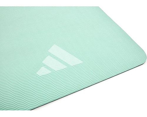Двосторонній килимок для йоги Adidas Double Sided 176 х 61 х 0,6 см, зелено-синій