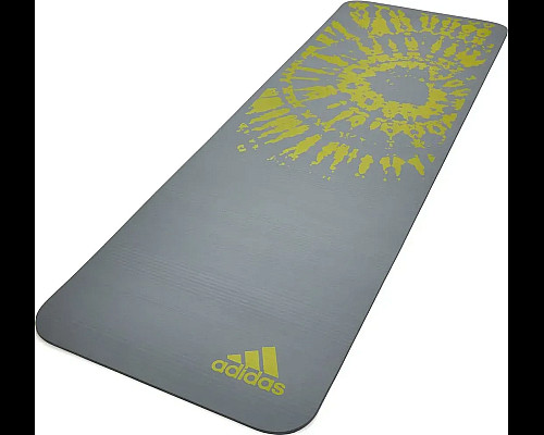 Килимок для йоги Adidas Tie-Dye Yoga Mat 1 мм, сіро-жовтий