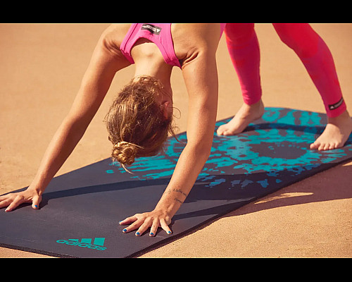 Килимок для йоги Adidas Tie-Dye Yoga Mat 1 мм, чорно-синій