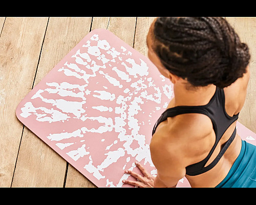 Килимок для йоги Adidas Tie-Dye Yoga Mat 1 мм, рожево-білий