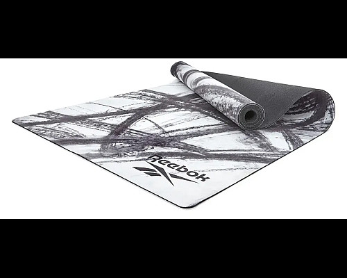 Килимок для йоги Reebok Natural Rubber Yoga Mat 32 мм, біло-сірий
