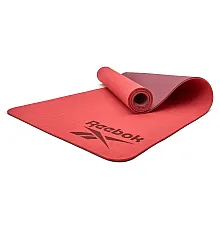 Двосторонній килимок для йоги Reebok Double Sided  6 мм, фіолетово-кораловий