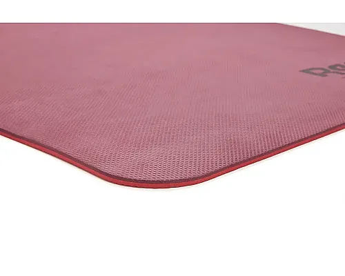 Двосторонній килимок для йоги Reebok Double Sided  6 мм, фіолетово-кораловий