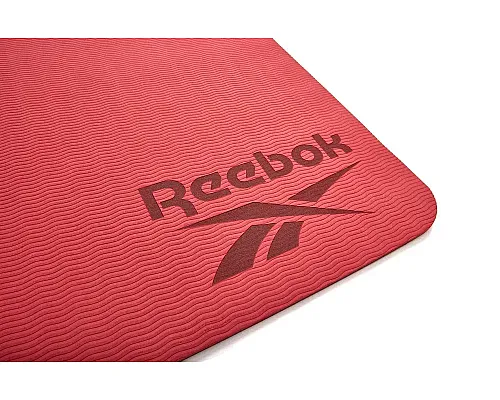 Двосторонній килимок для йоги Reebok Double Sided  6 мм, фіолетово-кораловий