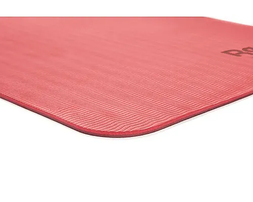 Двосторонній килимок для йоги Reebok Double Sided  6 мм, фіолетово-кораловий