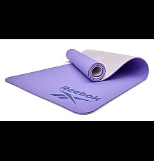 Килимок для йоги Reebok Double Sided 6 мм, фіолетово-рожевий