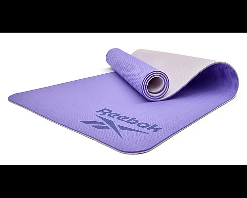 Килимок для йоги Reebok Double Sided 6 мм, фіолетово-рожевий