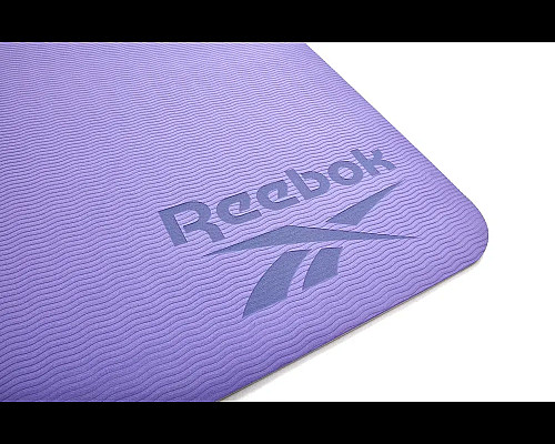 Килимок для йоги Reebok Double Sided 6 мм, фіолетово-рожевий