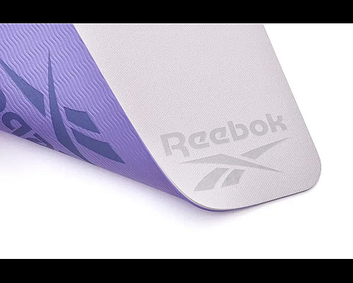Килимок для йоги Reebok Double Sided 6 мм, фіолетово-рожевий