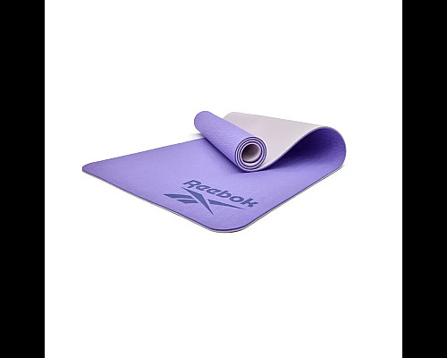 Килимок для йоги Reebok Double Sided 6 мм, фіолетово-рожевий