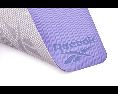 Килимок для йоги Reebok Double Sided 6 мм, фіолетово-рожевий