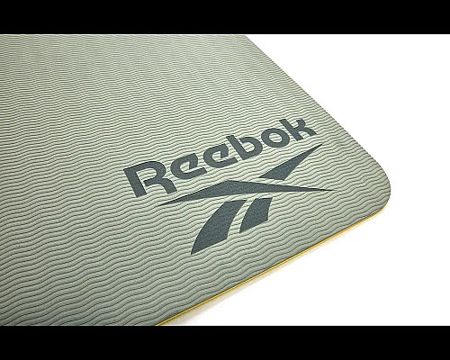 килимок для йоги Reebok Double Sided 6 мм, зелено-жовтий
