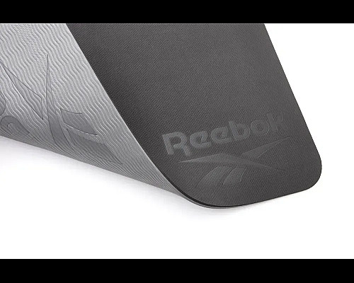 Килимок для йоги Reebok Double Sided 6 мм, чорно-сірий