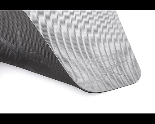 Килимок для йоги Reebok Double Sided 6 мм, чорно-сірий