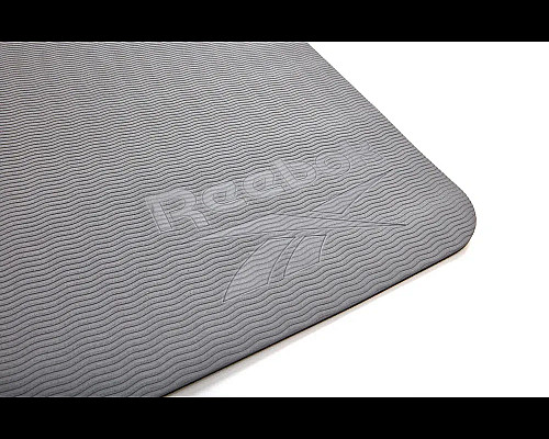 Килимок для йоги Reebok Double Sided 6 мм, чорно-сірий