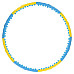 Масажний обруч HHP022 HULA HOP 1,45KG 110CM HMS - жовто-блакитний