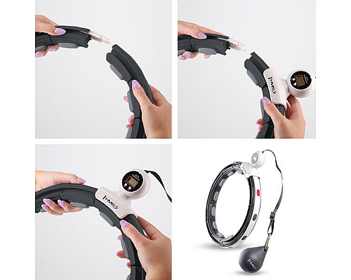 Набір обруч магнітний HHM15 з обтяженням + лічильник HMS + пояс для талії BR163&nbsp;