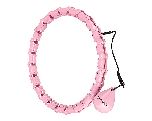 Хула-хуп масажний HMS HHW02 з навантаженням та поясом для схуднення BR163, рожевий