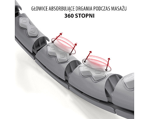 Хула-хуп HMS HHW06 з лічильником, навантаженням та поясом для схуднення BR163, чорний