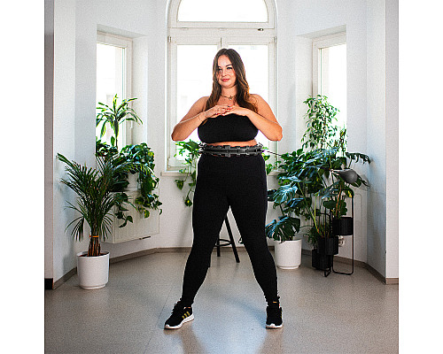 Хула-хуп масажний HMS HHM12 з навантаженням та поясом для схуднення BR163 Plus Size, чорний