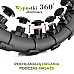 Хула-хуп масажний HMS HHM12 з навантаженням та поясом для схуднення BR163 Plus Size, чорний