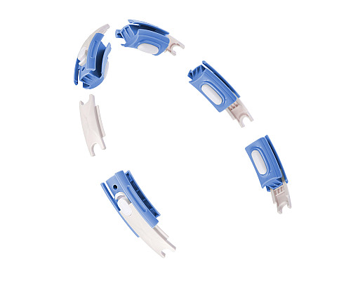 Хула-хуп магнітний HMS HHM15 з лічильником, навантаженням та поясом для схуднення BR16 Plus Size, блакитний